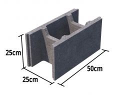 Betoniniai blokeliai HAUS P25 500 x 250 x 250 mm – m³