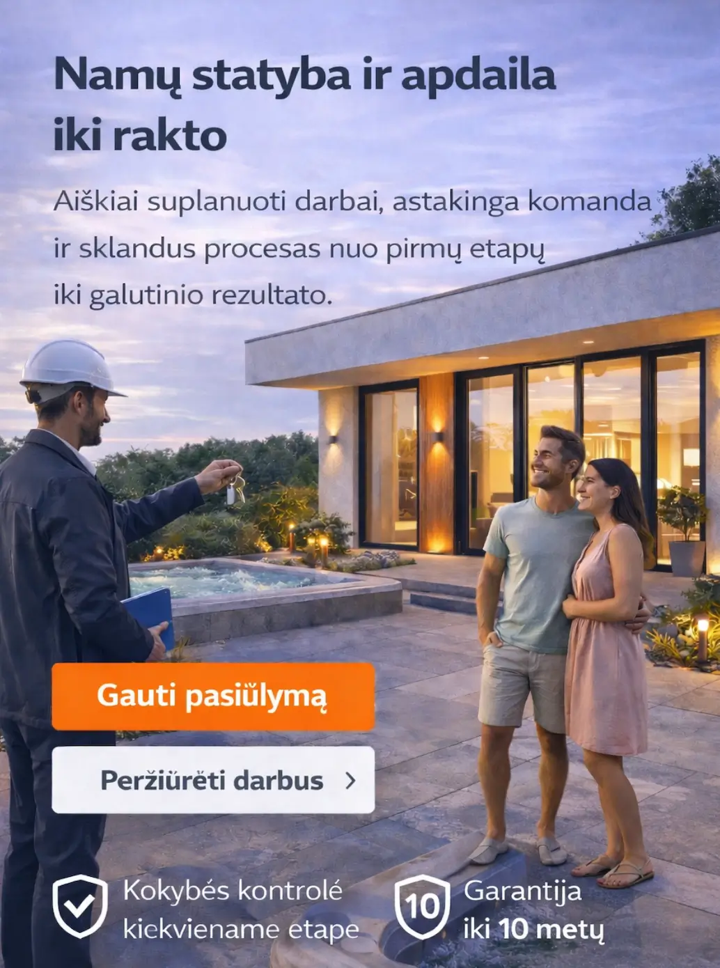namo statyba iki rakto Vilniuje